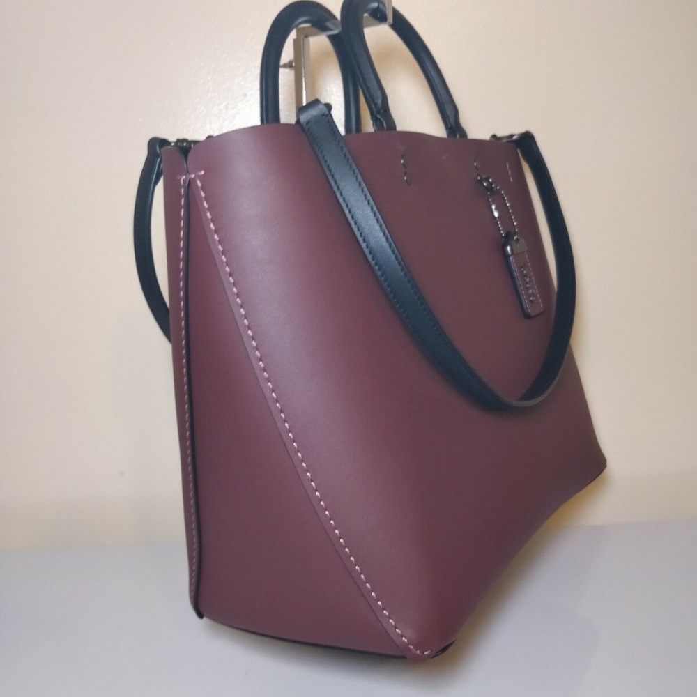 Sold -- Coach 1941 Rogue Tote 26886 Bordeaux - Picture 4 of 8
